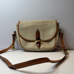Dooney & Bourke Beige Leather Crossbody Bag